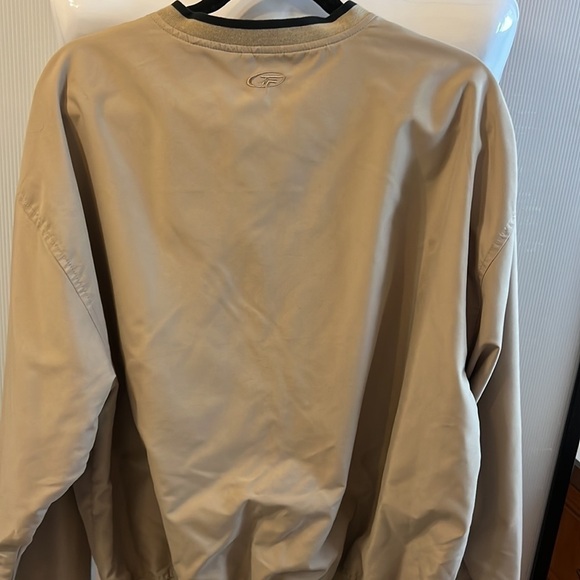 Top-Flite Golf Windbreaker Size M  Tan with  black trim - Picture 2 of 8